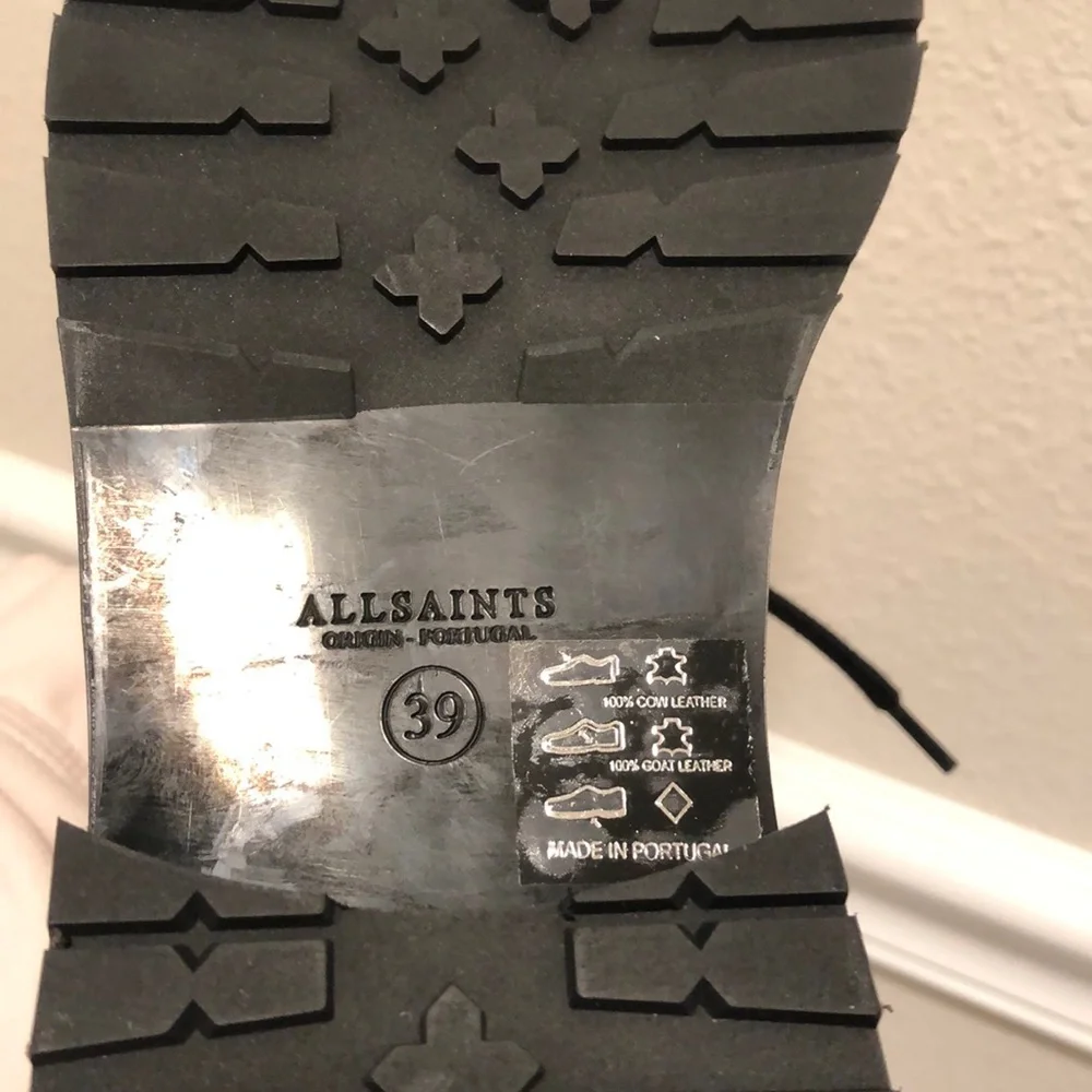 New All Saints Lira Hiking White Boots - Picture 8 of 8